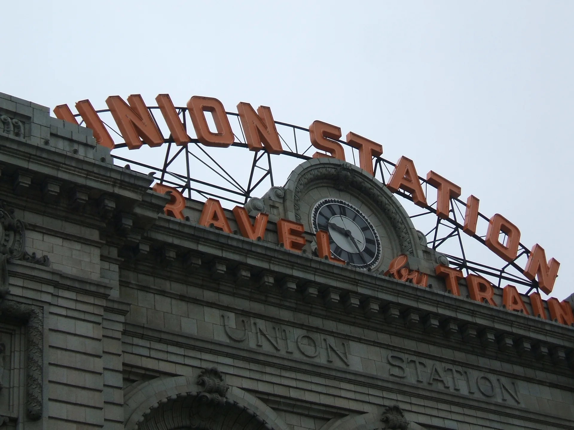 Denver Union Station at sunset